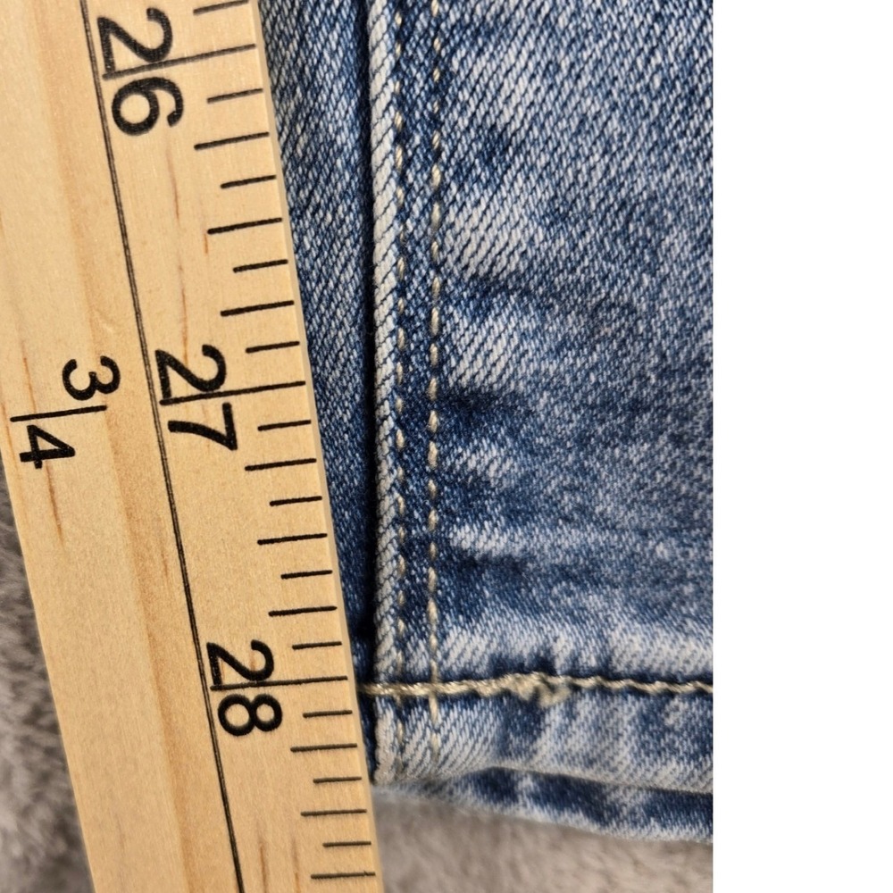 Hudson Los Angeles Women 14 Light Wash Flap Pocket Straight Leg Jeans Blue - Picture 8 of 9